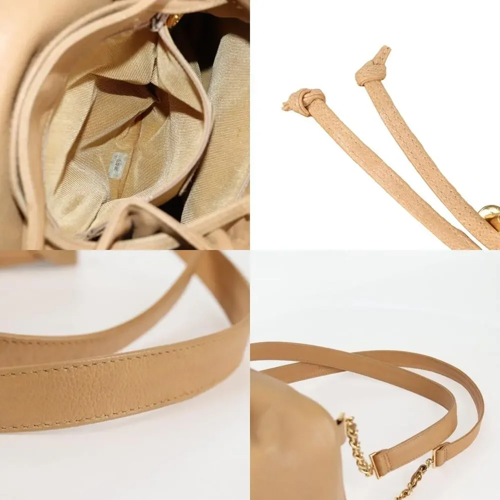 Chanel Calfskin Backpack Beige